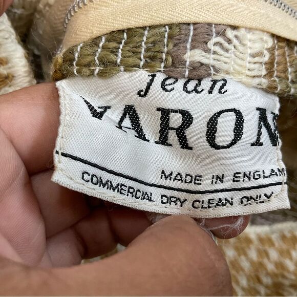 Rare Jean Varon vintage 1970’s ombre geometric wool knit boho maxi dress S - Picture 14 of 16